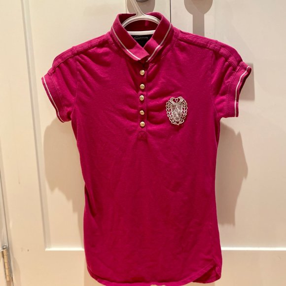Armani Exchange Fuschia Polo with Crest - Picture 1 of 9